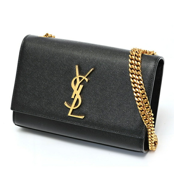 SAINT LAURENT Black Leather Shoulder Bag - Picture 1 of 8